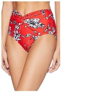 NEW Coastal Blue coastal red floral bikini bottoms